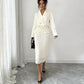 Elegant Lace-trimmed Petite Jacket And Lace Skirt Two-piece Set