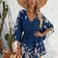 Women's Summer Leaf Print Half-length Sleeve Dress