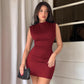 Sleeveless Vest Knitted High Elastic Sheath Dress