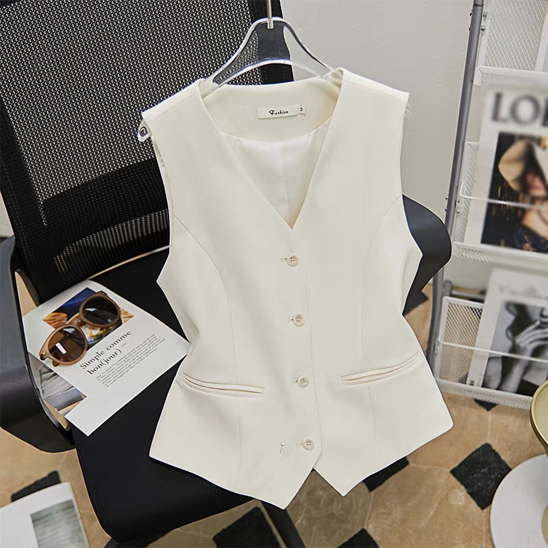 French Retro Fashion Waist-controlled Short Vest Coat For Women