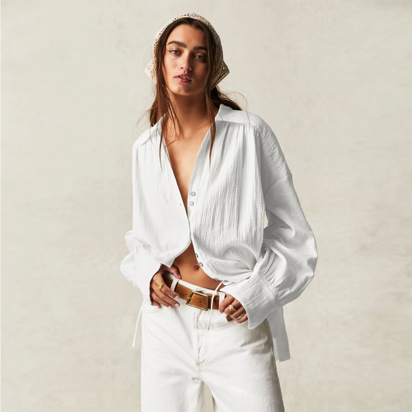 Casual Top Versatile Lantern Sleeve Jacket