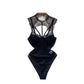 Autumn Lace Mesh Tight Design Retro Affordable Luxury Temperament Top Jumpsuit