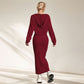 Elegant Commuter-style Light Mature Knitted Slip Dress Two-piece Set