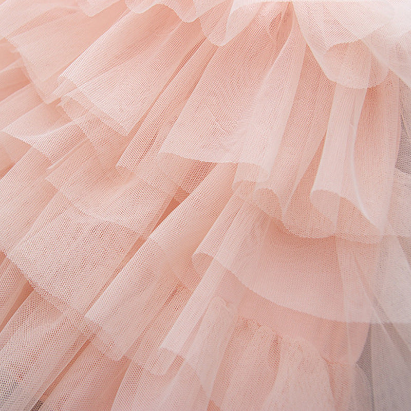 Robe de princesse pour enfants, jupe tutu en gaze filet