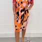 Plus Size Women's Printed Casual Short Sleeve Dress