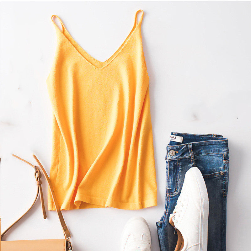 V-neck small sling vest
