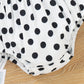 Dot One-piece Romper Head Knot