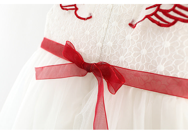 Jupe en maille et dentelle pour enfants