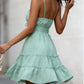 Women's V-neck Lace-up Waist Dress