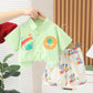 T-shirt à manches courtes motif grenouille arc-en-ciel pour homme et bébé