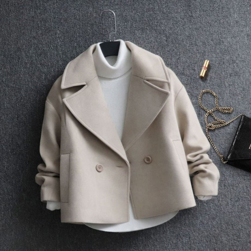 Women's Woolen Coat Korean-style Preppy Style