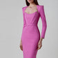Ladies Simple Bandage Dress Long Skirt