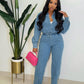 Fashion Denim Women's Wear Two-piece Set