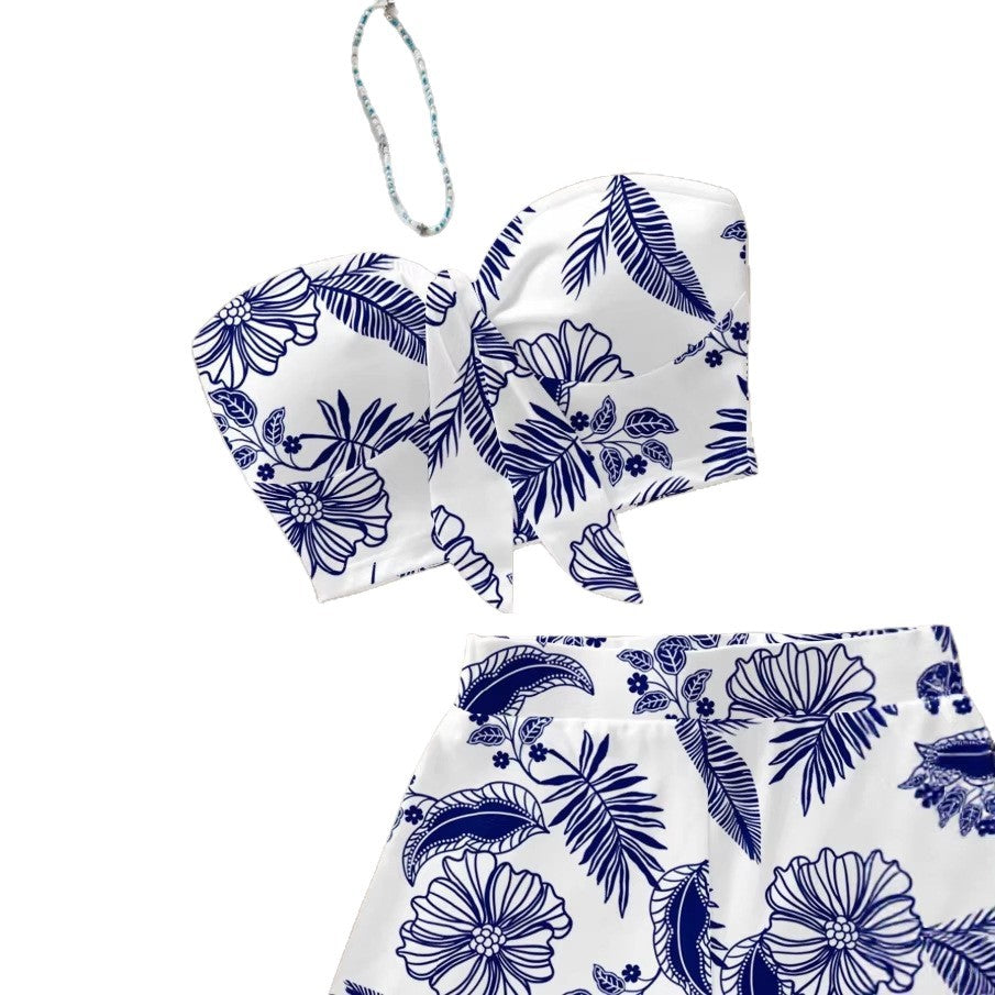 Summer Vacation Tube Top And Shorts Set
