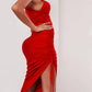 Robe irrégulière pour femme avec bretelles