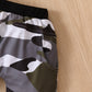 Camouflage Hooded Sleeveless Top Shorts Suit