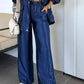 Women's Clothing Straight-leg Trousers Two-piece Set Solid Color Fashion
