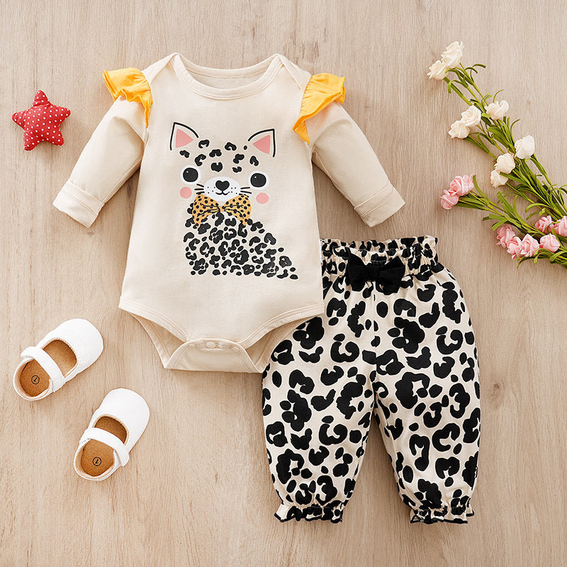 Combinaisons pour bébés et nourrissons d'un an, vêtements de printemps pour enfants, deux pièces