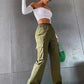 No Belt Pants High Waist Season Wide Leg Pants Straight Loose Temperament Commuter Pants
