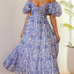 Women's Versatile Casual Waist-tied Puff-sleeve Flare Dress