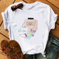 T-shirt ample à manches courtes et col rond pour femme