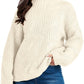 Drop Shoulder Loose Casual Twisted Knitted Pullover Sweater