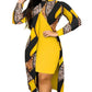 Two-piece Long Sleeve Printed Turtleneck Suit Women
