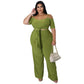 Arrival Solid-color Camisole Two-piece Set