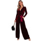 Women's Solid Color Fashion Elegant Velvet Jumpsuit