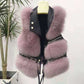 Women's Leather Vest Jacket Winter New Korean Version