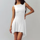 Sleeveless Off-neck Dress Waist Slimming Back