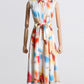 Robe à lacets imprimée à col polo pour femme