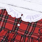 Fashion Red Plaid Long Sleeve One Piece
