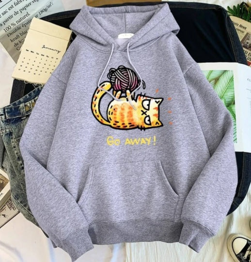 Pull à capuche à motif de personnalité créative