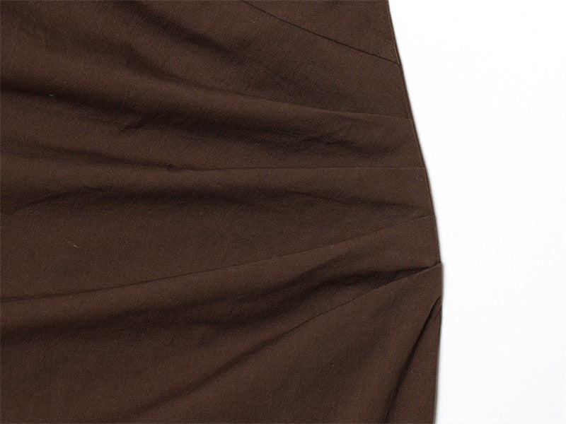Women's Fashion Slim Fit Pleated Suspender Dress