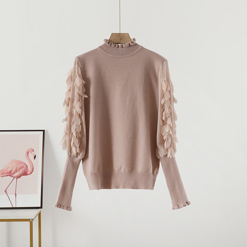 Women's Long-sleeved Stitching Pullover All-match Sweater