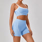 Combinaison de sport de plein air moulante à bretelles spaghetti pour femmes, couleur contrastée, style européen et américain