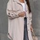 Autumn And Winter European And American New Fashion Bandage Solid Color Woolen Coat