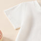 Summer Boys' And Kids' Popular Short Top Plaid Shorts Two-piece Set