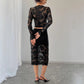 Women's Lace Jacquard Semi-transparent Skirt Suit