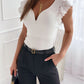 Summer Lace Sleeveless Deep V-neck T-shirt