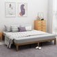 Large Wooden Platform Bed Frame, No Spring Box Required, Solid Wood Batten Support, Easy To Assemble