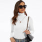 Women's Base Shirt Slim-fit Turtleneck Elegant Graceful