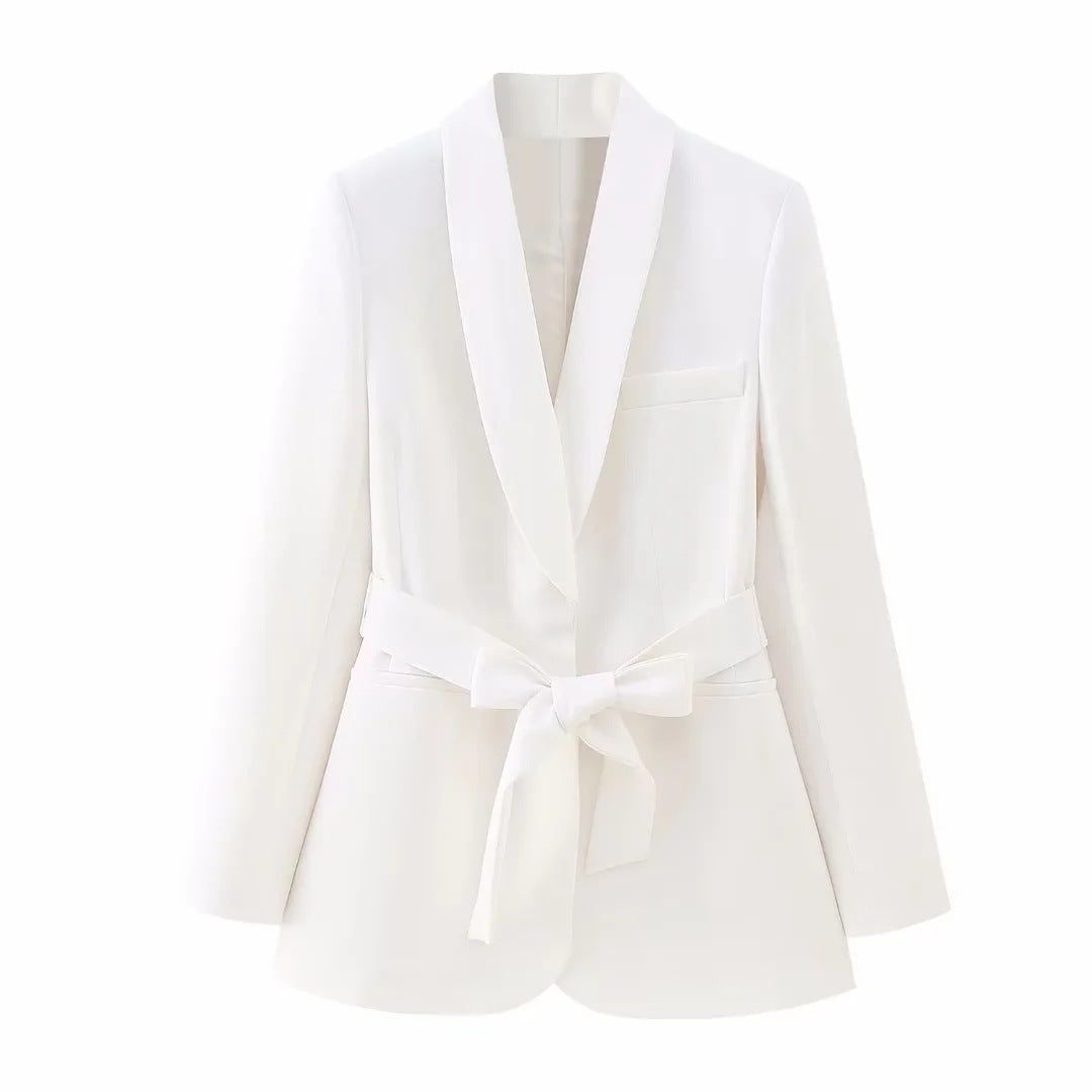 Robe de costume style français pour femme avec ceinture, petite veste, pantalon décontracté