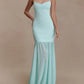 Womens Slim-Fit Stretchy Spliced Bodycon Slip Dress
