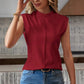 Solid Color Sleeveless Round Neck Vest Top
