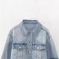 Denim Color Matching Short Jacket