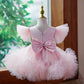 Girls' Solid Color Versatile Creative Fluffy Dress