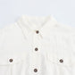 Cotton And Linen With Belt Midi Skirt Workwear Shirt Dress