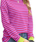 Women's Striped Pattern Round Neck Long-sleeved Sweater
